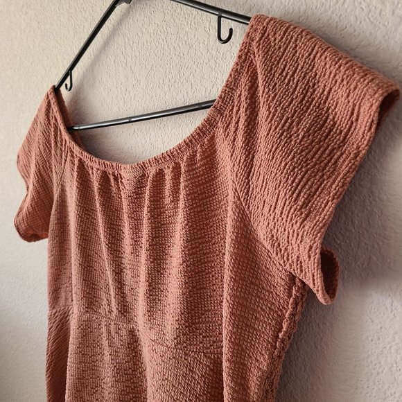 Torrid Women's Sz 0/ US Sz L Textured Knit Off-Shoulder Babydoll Top Shortsleeve - Picture 5 of 10